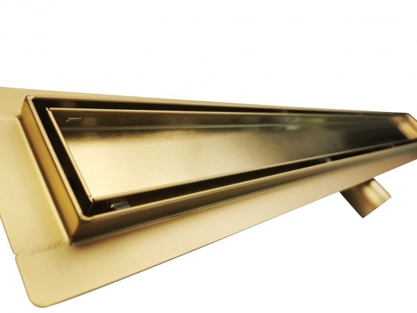 AQUALine - Odpływ liniowy posadzkowy złoty/gold 2w1 pod płytkę 60cm L04GL
