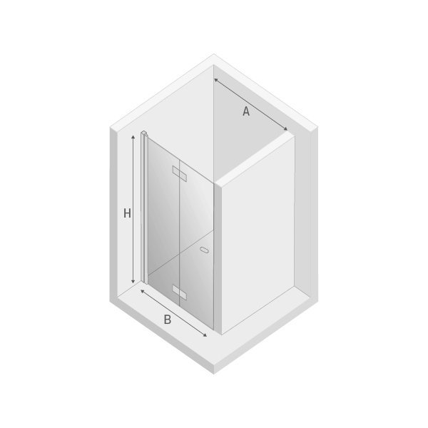 NEW TRENDY New Soleo drzwi wnękowe składane 70x195 cm przejrzyste D-0129A/D-0130A