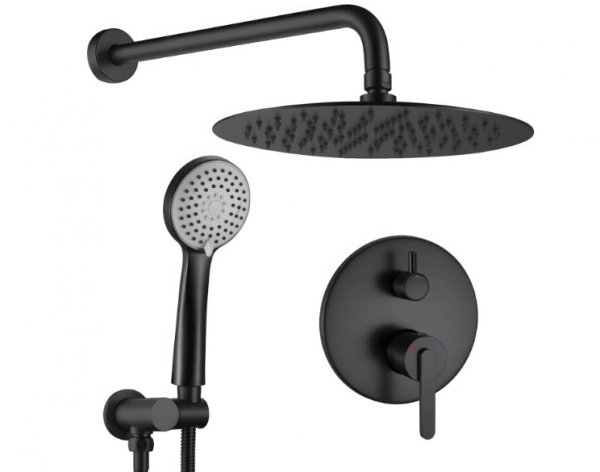 REA - Zestaw natryskowy podtynkowy ONTARIO Czarny + BOX