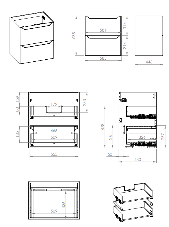 ELITA SZAFKA HELO 60 2S WHITE HG PDW RE010600208060