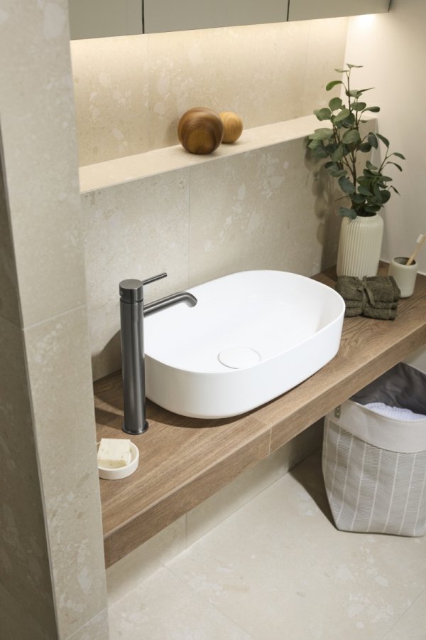 ARMATURA KRAKÓW KFA Bateria umywalkowa nablatowa MOZA GUN METAL GREY 5032-612-61