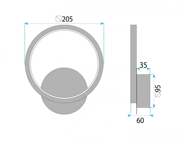 TOOLIGHT KINKIET ŚCIENNY LED LHJ081-W Czarny