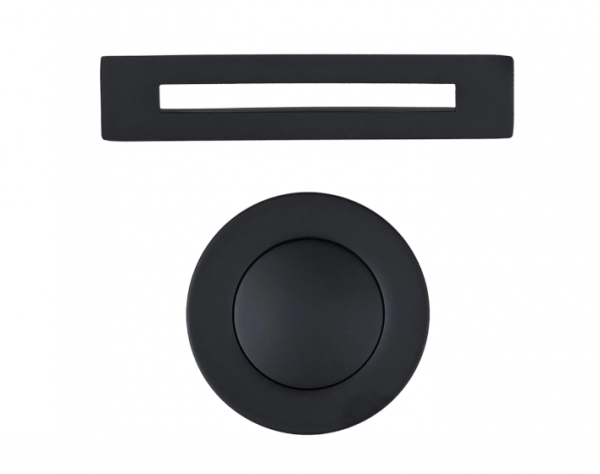 CORSAN Wanna przyścienna MONO Slim 160 cm Korek klik klak Czarny E029LSBL 