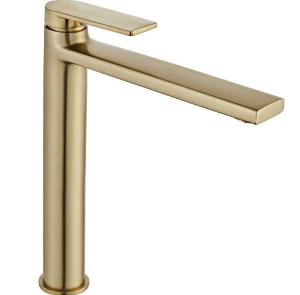 REA - Bateria umywalkowa VERSO Brush Gold / Złota Szczotkowana Wysoka