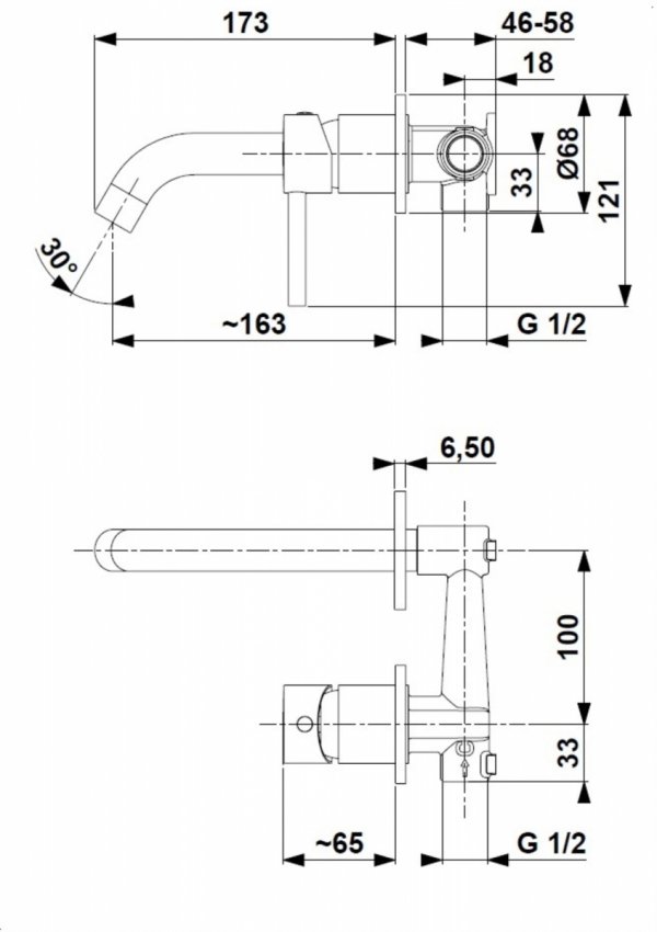 ARMATURA KRAKÓW KFA bateria umywalkowa podtynkowa MOZA WHITE 5039-810-44
