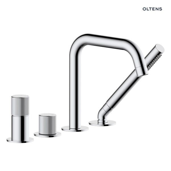 Oltens Hamnes bateria wannowo-prysznicowa 4-otworowa kompletna chrom 34202100