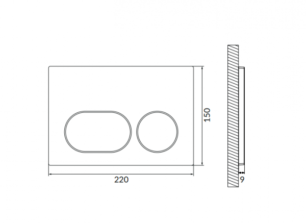 CERSANIT - Przycisk spłukujący DUETO kolor biały  K97-0634
