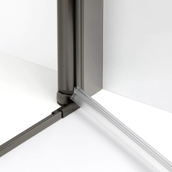 NEW TRENDY Kabina prysznicowa 90x100 New Soleo Gunmetal Brushed, Drzwi składane, podwójne K-2252