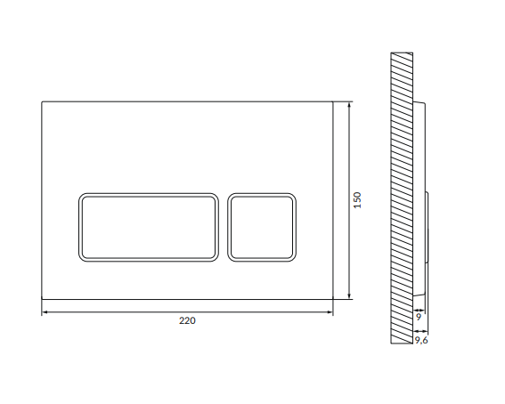 CERSANIT - Przycisk BLOCK złoty błyszczący K97-465