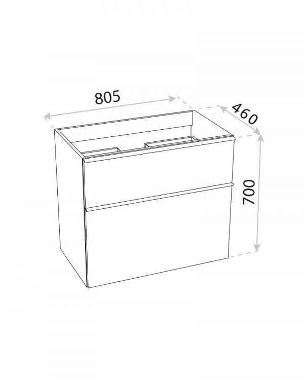 LAVITA Szafka wisząca Dallas White 800