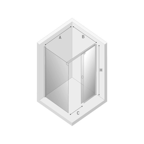 NEW TRENDY Kabina prysznicowa PORTA prostokątna drzwi przesuwne 100x80x200 szkło 8mm EXK-1046-47/EXK-1109