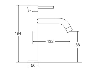 BESCO Bateria umywalkowa niska Veo II Miedź szczotkowana BU-VII-MS