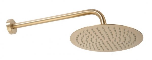 REA - Zestaw Prysznicowy Podtynkowy LUNGO MILER GOLD złoty szczotkowany z termostatem + BOX