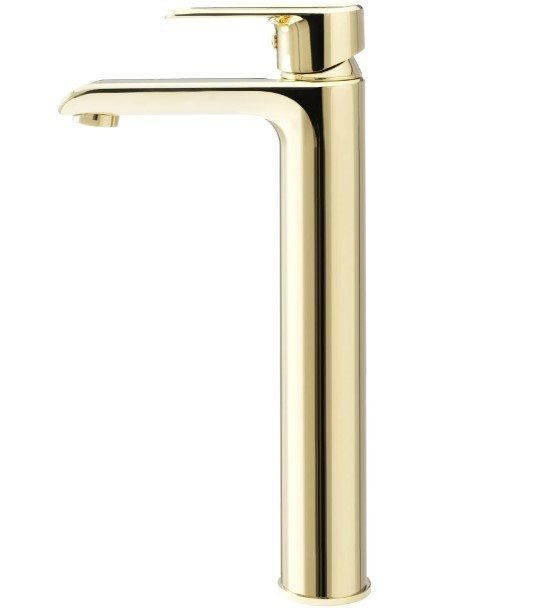 REA - Bateria umywalkowa BLOOM Gold Złota Wysoka