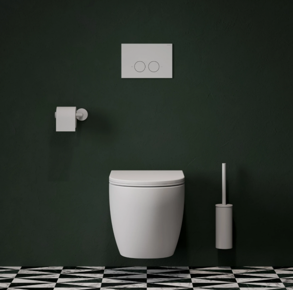 OMNIRES STRONGFRAME stelaż podtynkowy do miski toaletowej z ECO spłukiwaniem + MINIMAL przycisk spłukujący FLUSH SET biały mat STFWCECO1M-RWM