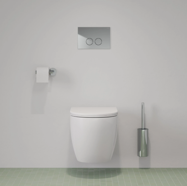 OMNIRES STRONGFRAME stelaż podtynkowy do miski toaletowej z ECO spłukiwaniem + MINIMAL przycisk spłukujący FLUSH SET chrom połysk STFWCECO1M-RCR