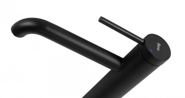 REA - Bateria umywalkowa SPOT Black/Czarna Wysoka