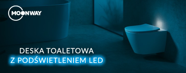 CERSANIT SET C822: MISKA ZAWIESZANA ZEN PRO OVAL CERSANIT VORTEX Z DESKĄ DUROPLASTOWĄ MOONWAY SPOT SLIM Z PODŚWIETLENIEM LED S4006-005