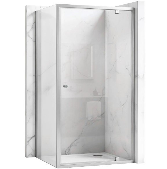 REA - Kabina Prysznicowa PRIMO SWING CHROM uchylne drzwi 80 + ścianka 80