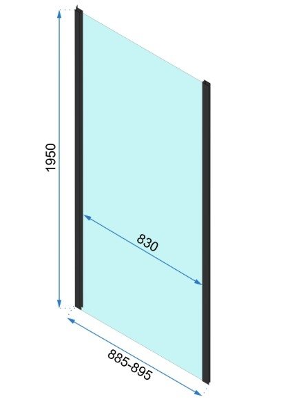 REA - Kabina Prysznicowa Przyścienna RAPID SLIDE Chrom  /drzwi 110 + ścianka 90 x2 + ramię x2/