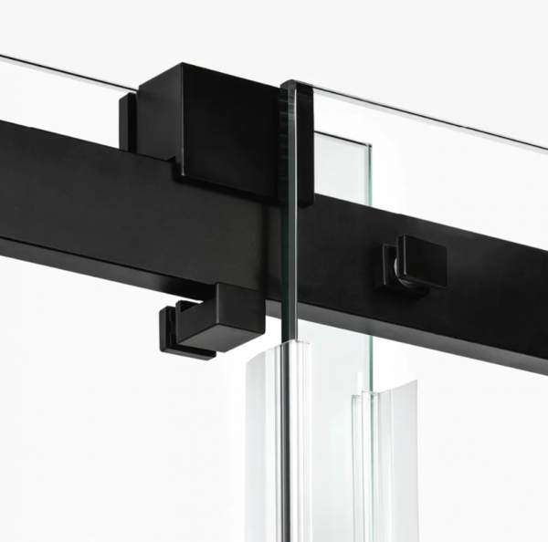 NEW TRENDY Drzwi wnękowe 150x200 Softi X Black, drzwi podwójne, przesuwne, typu &quot;soft close&quot; EXK-5371