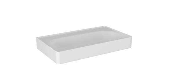 KROFAM - Umywalka meblowa MOSS - Solid Surface 70cm, biały bez otworu na baterię  MO 7140X-0