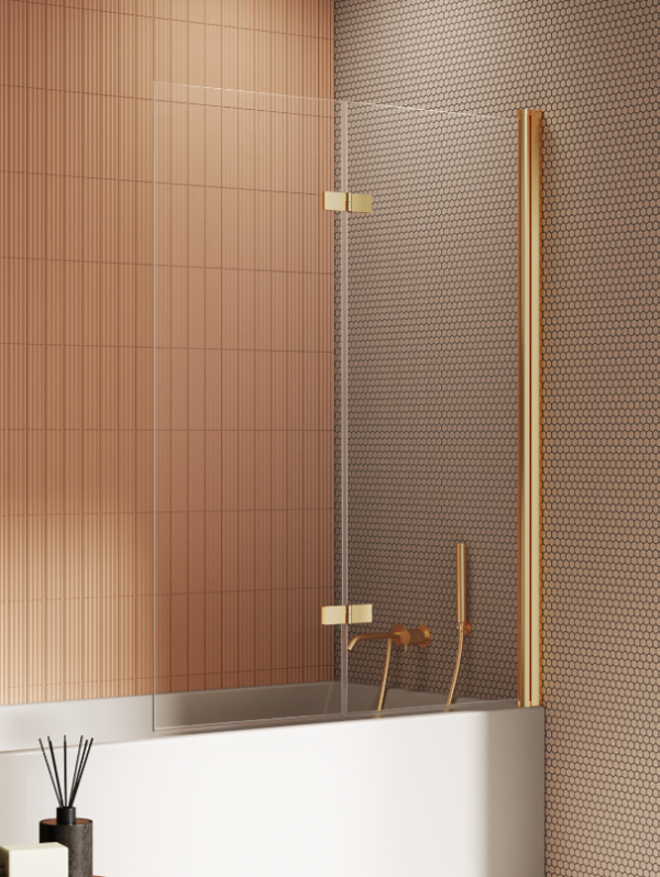 NEW TRENDY Parawan nawannowy New Soleo Gold Brushed, dwuelementowy 120x140 P-0175/P-0176