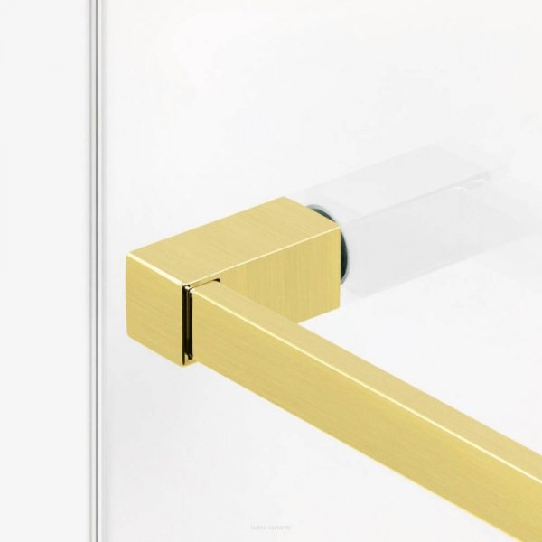 NEW TRENDY Kabina Walk In AVEXA GOLD BRUSHED 110cm z wieszakiem złota szczotkowana EXK-3146