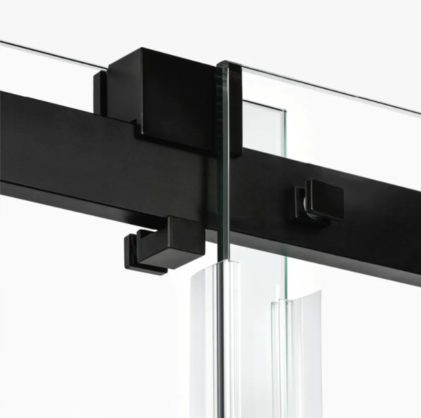NEW TRENDY Drzwi wnękowe 110x200 Softi X Black, drzwi pojedyncze, przesuwne typu &quot;soft close&quot;  EXK-5353/EXK-5354