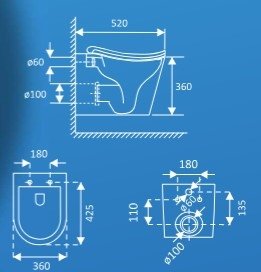 AQUAFORM - miska WC wisząca SOLLER COMFORT z technologią STORM FLUSHING i deską duroplastową SLIM wolnoopadającą, kolor biały  AQ.301-121152