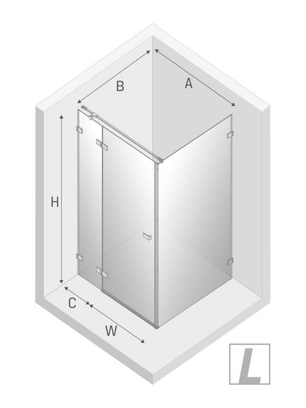 NEW TRENDY - Kabina prysznicowa prostokątna AVEXA 90x120x200 Linia Platinium szkło 6mm EXK1477/78