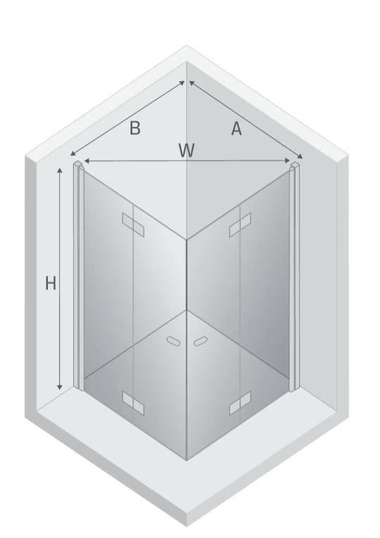 NEW TRENDY Kabina prysznicowa 90x80 New Soleo Gunmetal Brushed, Drzwi składane, podwójne K-2250