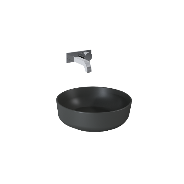 ELITA Umywalka ceramiczna LORCA 42x42 ANTHRACITE MAT 145007/RE040420046010