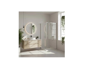 REA - Kabina Prysznicowa PRIMO SLIDE CHROM uchylne drzwi 140 + ścianka 90