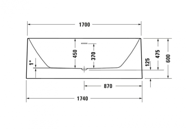 DURAVIT Wanna wolnostojąca DuraFoga 1700 700 x 475 mm biała | 700573000000000