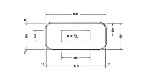 DURAVIT Wanna wolnostojąca DuraFoga 1800 800 x 475 mm biała | 700574000000000