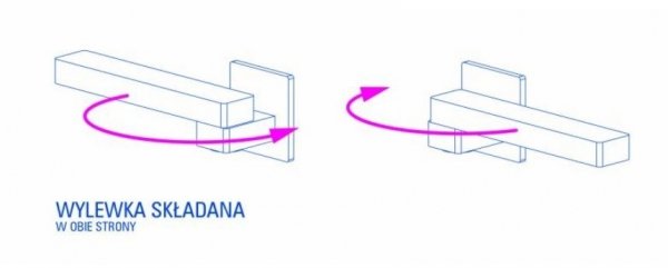DEANTE - Wylewka wannowo-umywalkowa CASCADA składana - chrom  NAC_084K