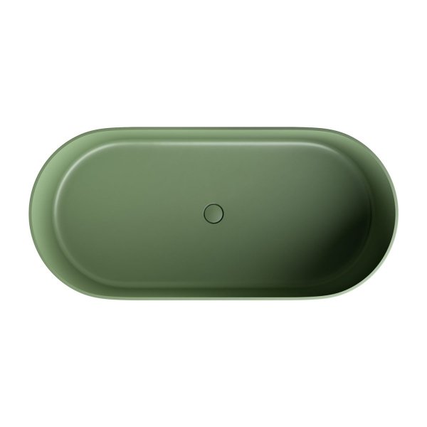 OMNIRES Komplet wanna 160cm z umywalką z kompozytu 55 x 36 cm OVO M+ olive (OL)