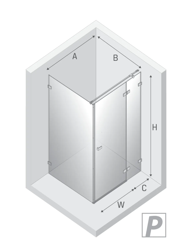 NEW TRENDY Kabina prysznicowa Avexa 90x70x200, pojedyncze drzwi szkło 6mm z powłoką ACTIVE SHIELD EXK-1467/EXK-1468