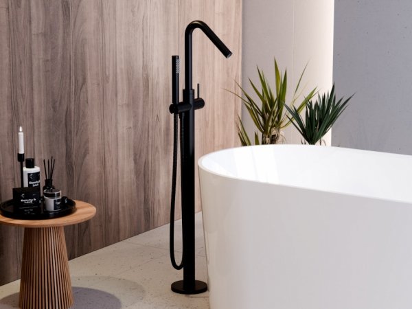 BESCO Bateria wannowa wolnostojąca Veo 3.0 czarny matt BW-V3-CZ