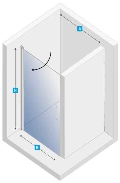 New Trendy - Drzwi prysznicowe NEGRA / Linia Platinium