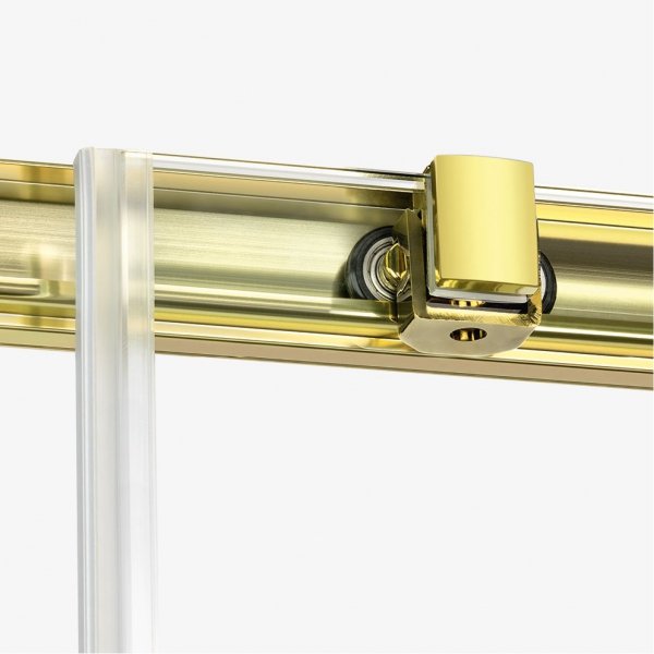 NEW TRENDY Kabina prysznicowa drzwi podwójne przesuwne PRIME LIGHT GOLD 100x80x200 K-1193
