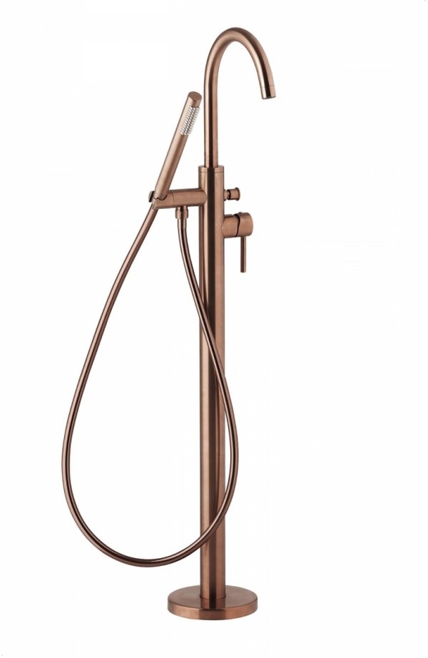 ARMATURA KRAKÓW KFA Bateria wannowa wolnostojąca MOZA ROSE GOLD/MIEDŹ SZCZOTKOWANA 5035-510-34