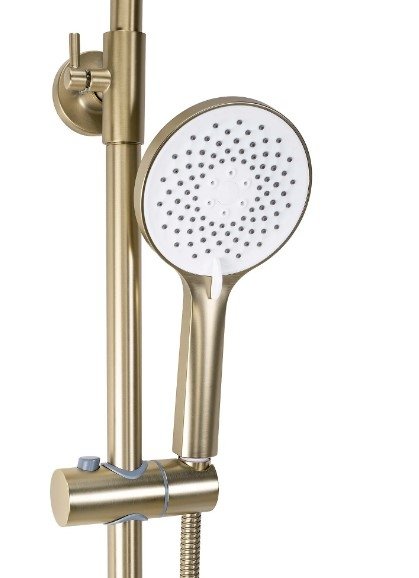 REA - Zestaw natryskowy DROP Złoty Szczotkowany