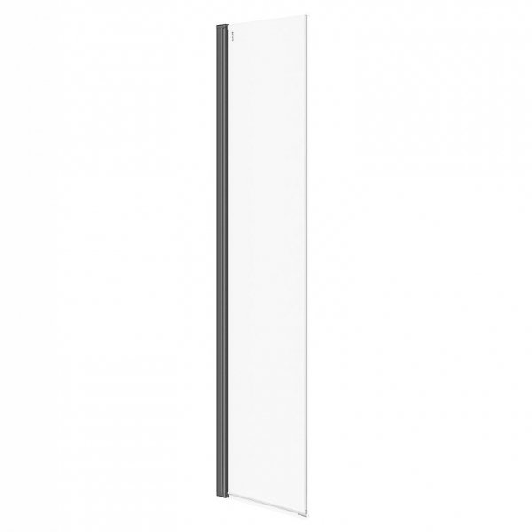 CERSANIT - Ścianka ruchoma kabiny prysznicowej MILLE Walk-In - (50x200) czarna  S161-012