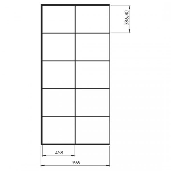 NEW TRENDY - Kabina Walk In New Modus BLACK 120X200 EXK-0105
