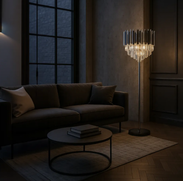 TOOLIGHT Lampa Stojąca Podłogowa APP1716-3F Chrom