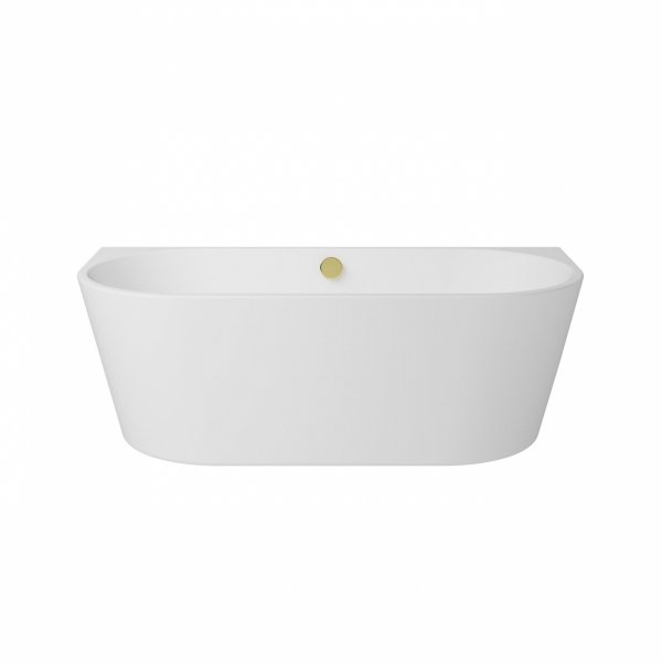 BESCO Wanna wolnostojaca Vica New 150x80 z syfonem chrom z napełnieniem przez przelew #WAS-150VNN