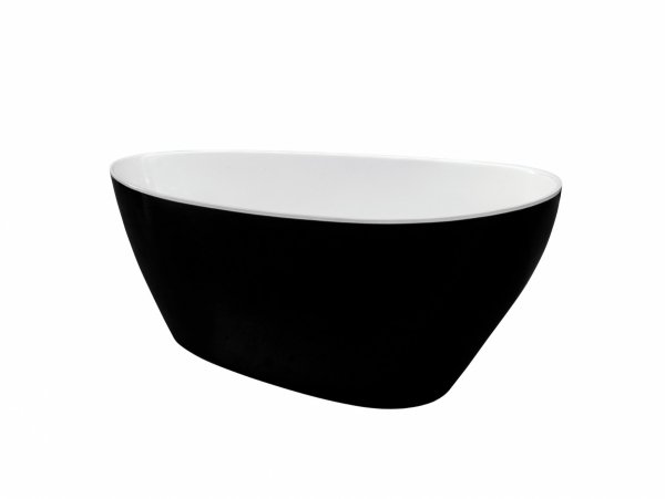 BESCO Wanna wolnostojąca 160x70 Goya B&amp;W klik-klak chrom #WMD-160-GBW