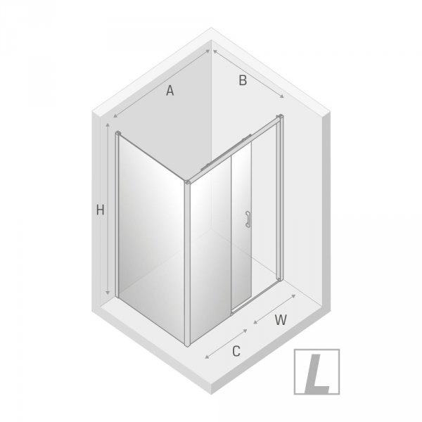 NEW TRENDY Kabina prysznicowa przesuwna PRIME WHITE 110x70x200 K-1360/K-1388
